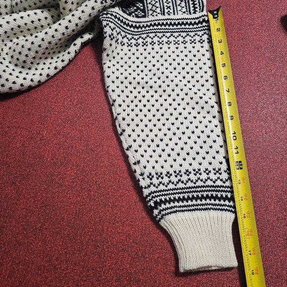 VTG Dale of Norway Wool METAL Clasp Sweater Pullover S FAIR ISLE NORDIC Birdseye - Picture 10 of 14